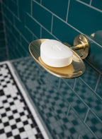 Solid Unlacquered Brass Soap Dish – Wall-Mount Luxury Bathroom Holder