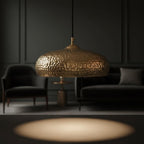 Handmade Hammered Brass Dome Pendant Light Solid Metal Ceiling Fixture Modern Interior Lighting