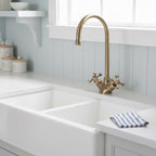 Bronze Brass Bathroom Sink Faucet – Handmade Solid Brass Basin Mixer Tap with Cross Handles