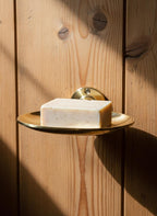 Solid Unlacquered Brass Soap Dish – Wall-Mount Luxury Bathroom Holder