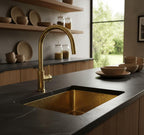 Handmade Square Brass Undermount Sink with Hammered Texture for Kitchen or Bar