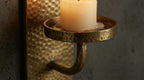 Handmade Hammered Brass Wall Candle Holder Handmade Minimal Sconce Decor