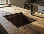 Handmade Hammered Undermount Sink Solid Copper Basin for Rustic Luxury Home Interiors Kitchen Design