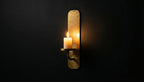 Handmade Hammered Brass Wall Candle Holder Handmade Minimal Sconce Decor