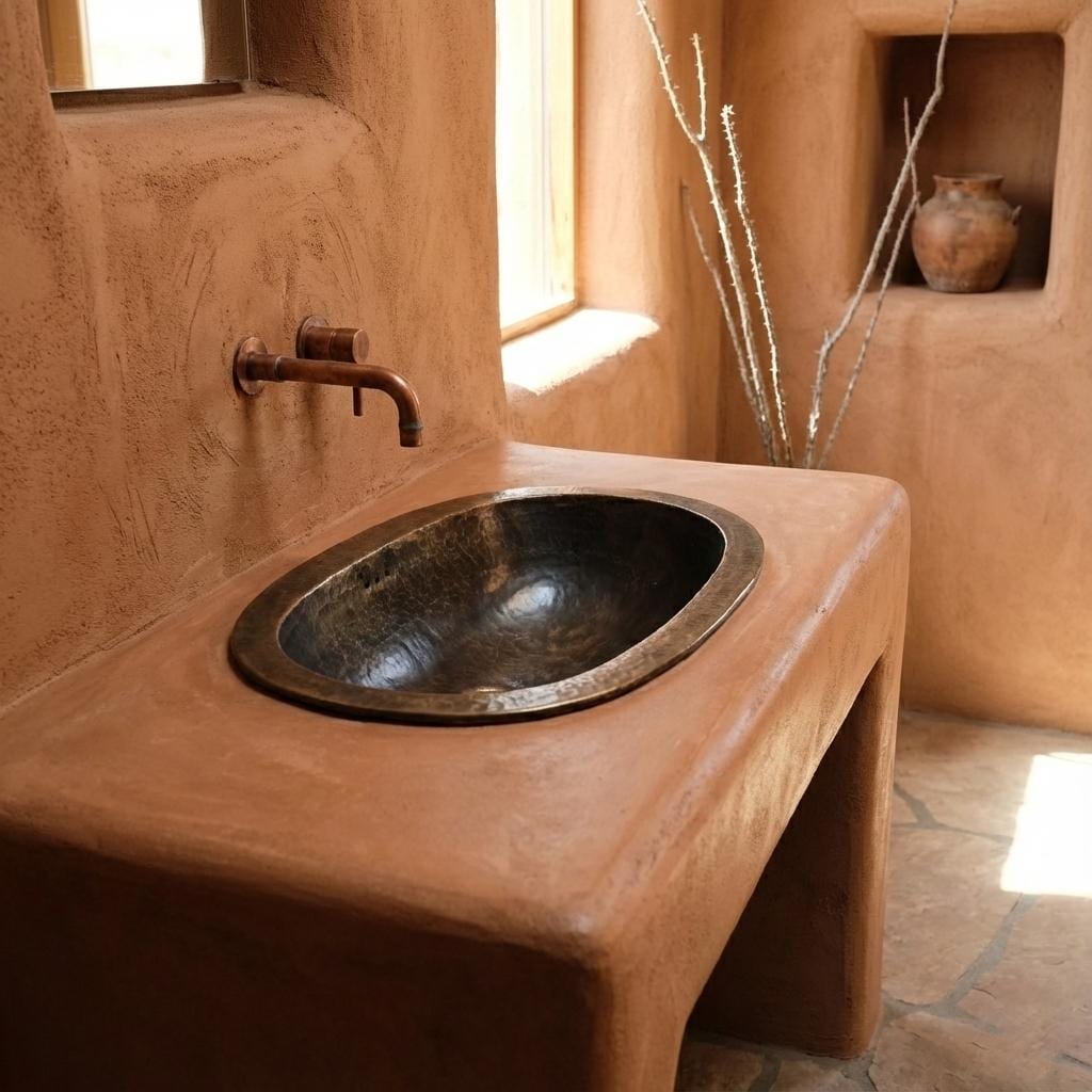 Handmade Oval Brass Vessel Basin – Hammered Antique Finish Bathroom Wash Bowl for Vanity Countertop