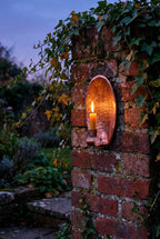 Pair of Unlacquered Copper Wall Candle Holder Hammered Oval Brass Style Sconce