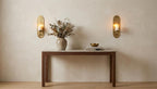 Handmade Solid Brass Wall Candle Holder Minimalist Modern Wall-Mount Sconce Decor
