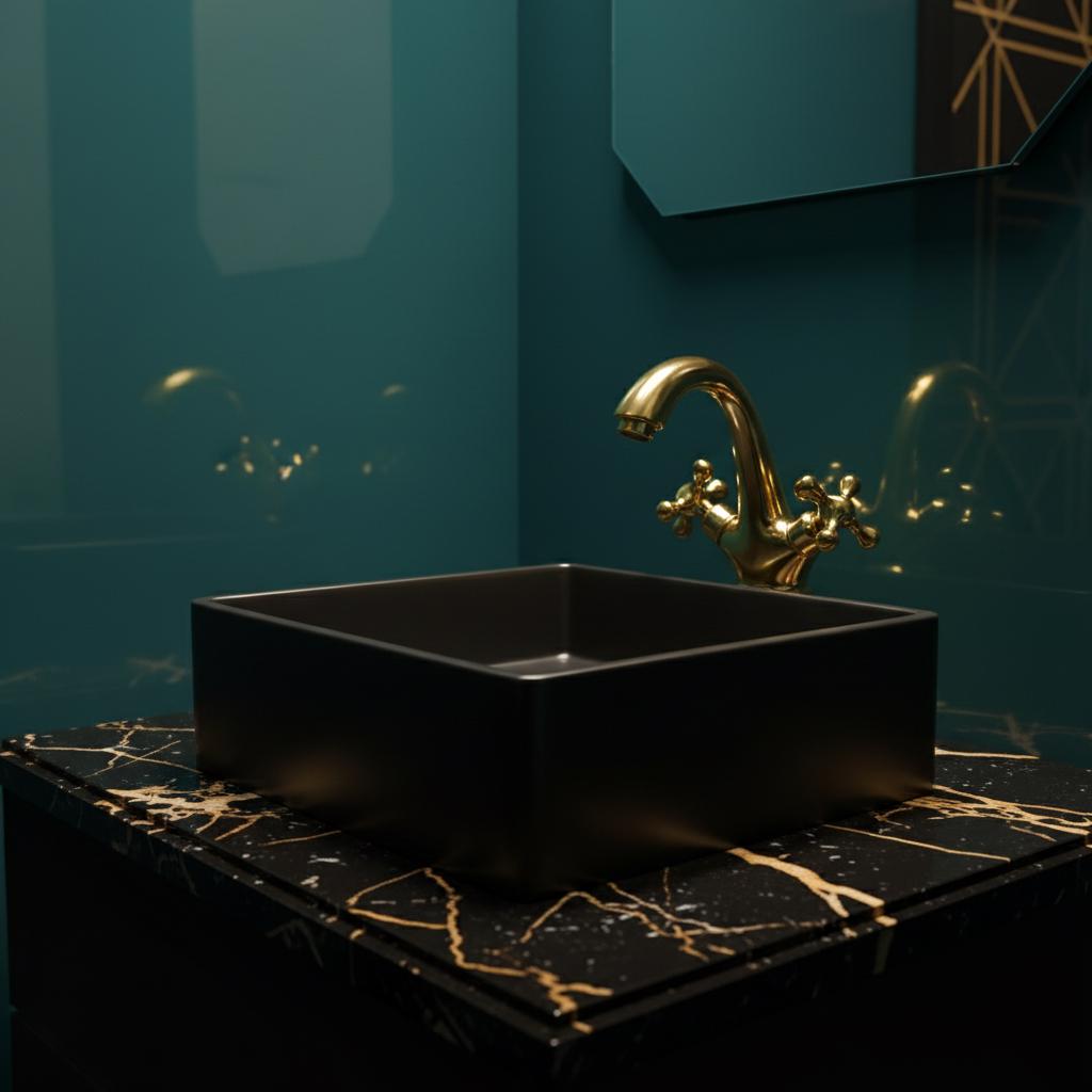 Unlacquered Solid Brass Bathroom Faucet – Handmade Cross Handle Basin Mixer Tap