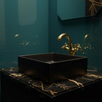 Unlacquered Solid Brass Bathroom Faucet – Handmade Cross Handle Basin Mixer Tap