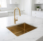 Handmade Square Brass Undermount Sink with Hammered Texture for Kitchen or Bar