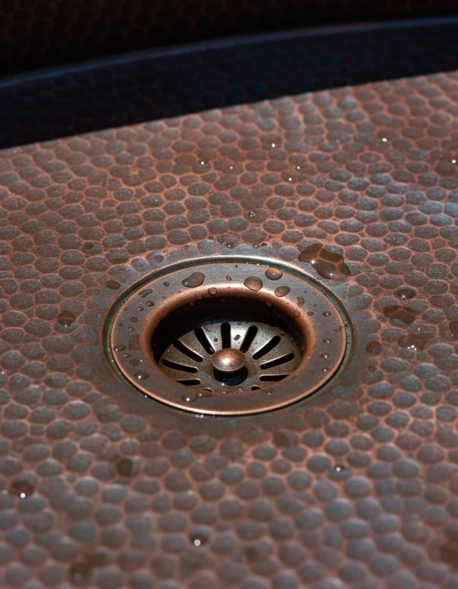 Handmade Hammered Copper Farmhouse Sink – Large Apron Front Kitchen Basin