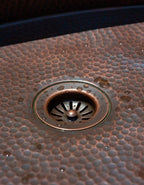 Handmade Hammered Copper Farmhouse Sink – Large Apron Front Kitchen Basin