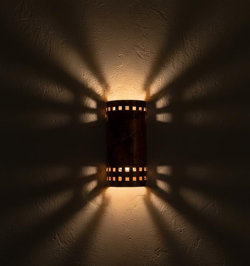 Handmade Fire Finished Copper Oval Wall Sconce Electric Lamp for Rustic Modern Interior Lighting