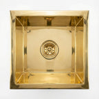 Handmade Solid Brass Kitchen Basin – Undermount Brass Sink for Bar, Prep, Island, Luxury Modern Kitchen