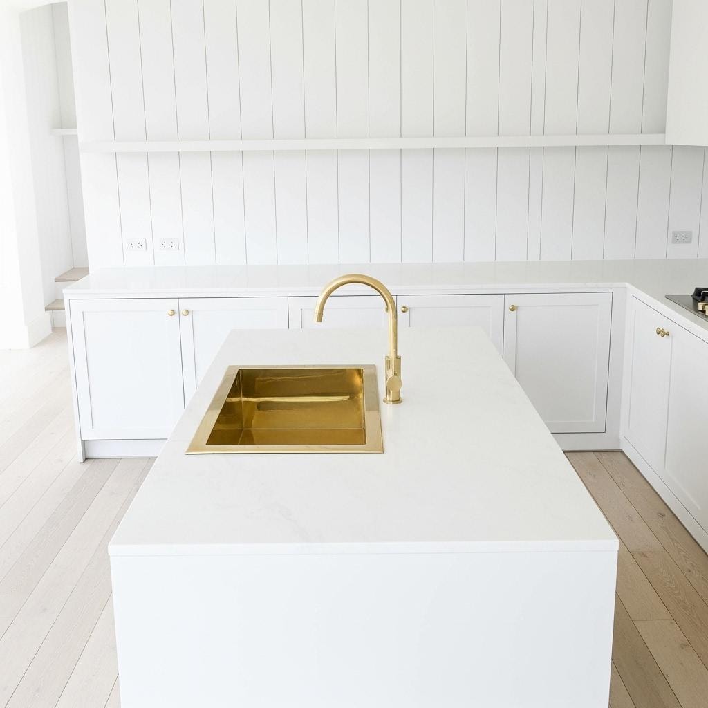 Handmade Solid Brass Kitchen Basin – Undermount Brass Sink for Bar, Prep, Island, Luxury Modern Kitchen