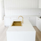 Handmade Solid Brass Kitchen Basin – Undermount Brass Sink for Bar, Prep, Island, Luxury Modern Kitchen