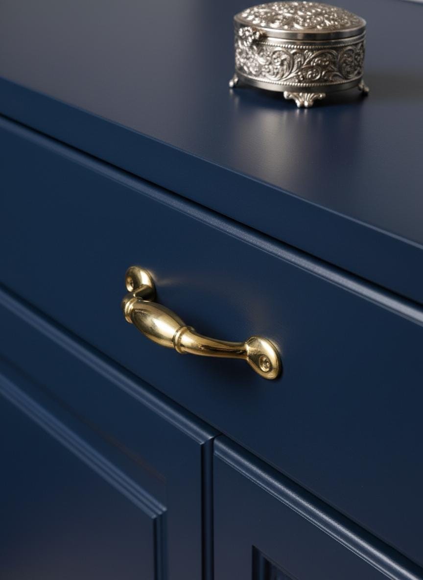 Set of Solid Brass Drawer Handle – Unlacquered Cabinet Pull for Kitchen & Furniture