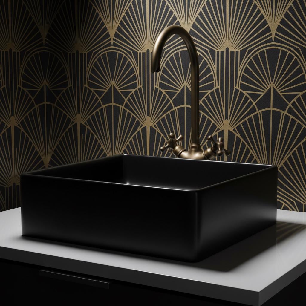 Bronzed Brass Basin Faucet, Handmade Solid Brass Bathroom Sink Mixer Tap with Cross Handles