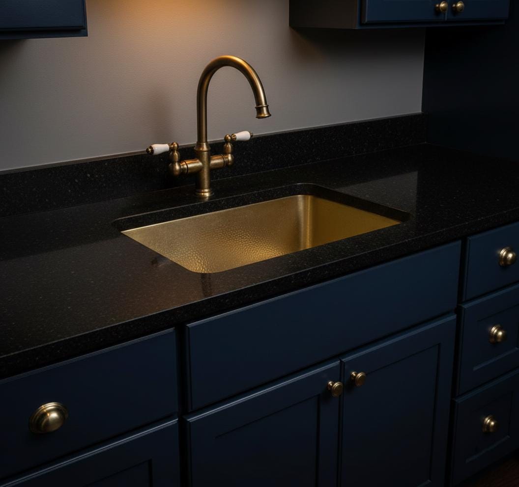 Handmade Square Brass Undermount Sink with Hammered Texture for Kitchen or Bar