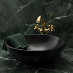 Unlacquered Solid Brass Bathroom Faucet – Handmade Cross Handle Basin Mixer Tap