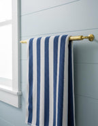 Hammered Solid Brass Towel Bar – Unlacquered Wall Mount Bathroom Rail