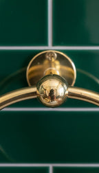 Solid Unlacquered Brass Towel Ring – Minimalist Wall-Mount Bathroom Holder