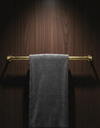 Hammered Solid Brass Towel Bar – Unlacquered Wall Mount Bathroom Rail