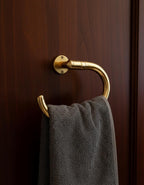 Solid Unlacquered Brass Toilet Paper Holder – Vintage Wall-Mount Bathroom Fixture
