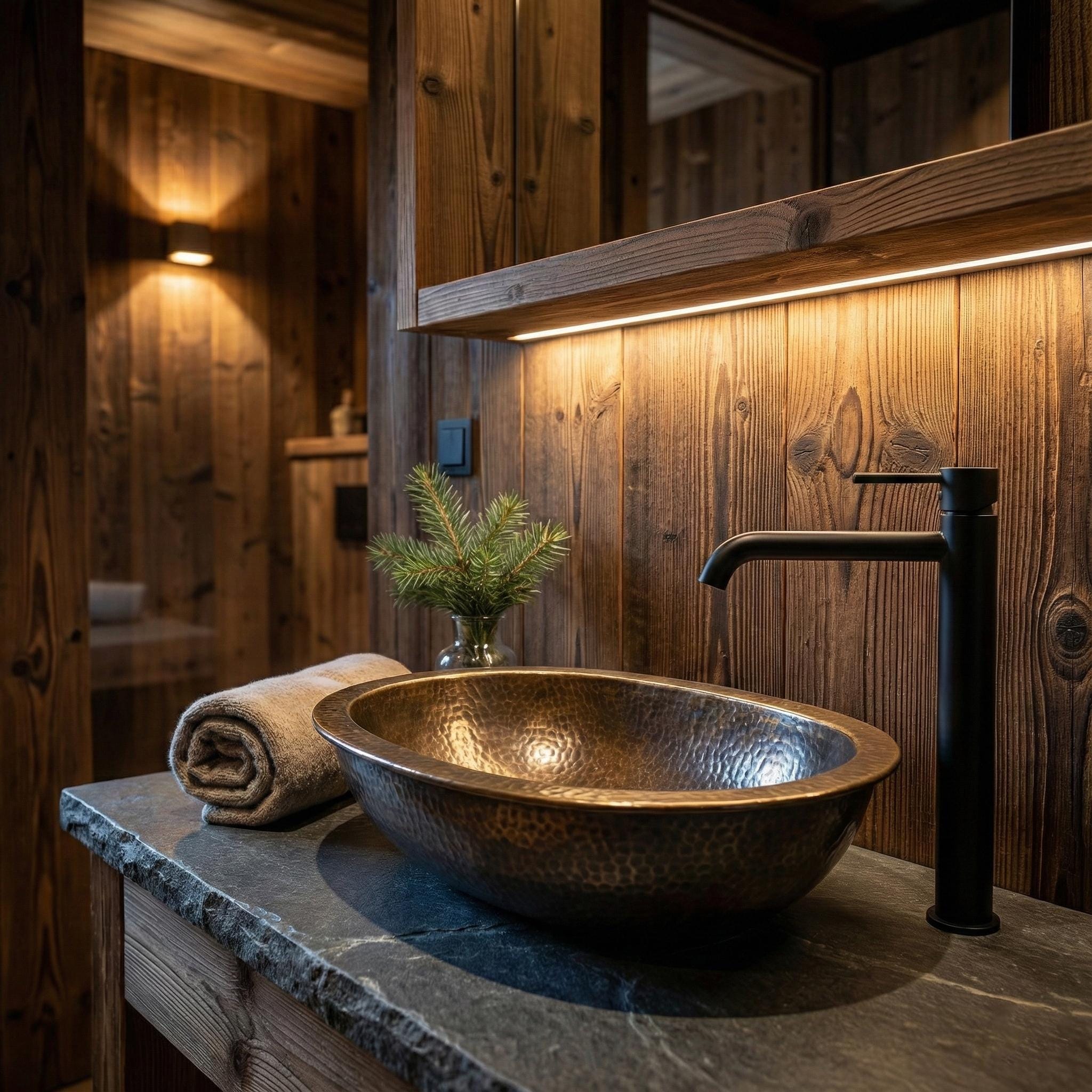 Handmade Oval Brass Vessel Basin – Hammered Antique Finish Bathroom Wash Bowl for Vanity Countertop