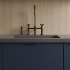 Brass Bridge Faucet with Sprayer – Handmade Kitchen Mixer Tap, Farmhouse Sink Faucet