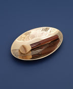 Solid Brass Vanity Soap Dish – Minimalist Unlacquered Brass Tray for Bathroom or Jewelry