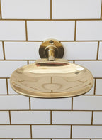 Solid Unlacquered Brass Soap Dish – Wall-Mount Luxury Bathroom Holder