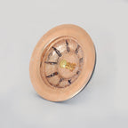 Solid Copper Sink Drain Stopper – Handmade Bathroom & Kitchen Drain Cover, Unlacquered Copper Strainer with Patina