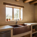 Handmade Hammered Copper Farmhouse Apron Front Double Bowl Sink for Modern Luxury Kitchen Designs