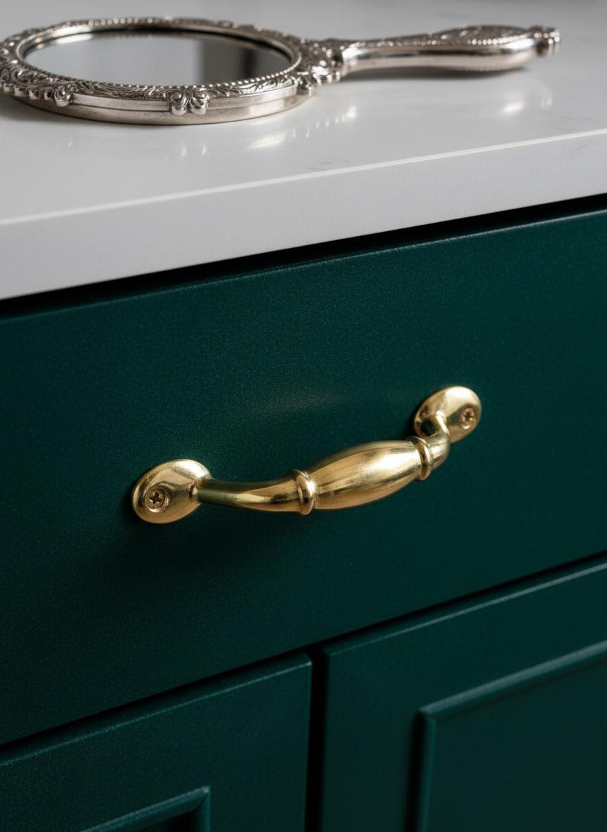 Set of Solid Brass Drawer Handle – Unlacquered Cabinet Pull for Kitchen & Furniture