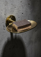 Solid Unlacquered Brass Soap Dish – Wall-Mount Luxury Bathroom Holder