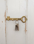 Engraved Brass Key Hook Rack – Unlacquered Wall Mount Key Holder