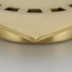 Solid Brass Square Floor Drain Cover – Luxury Shower Drain with Removable Round Strainer for Bathroom