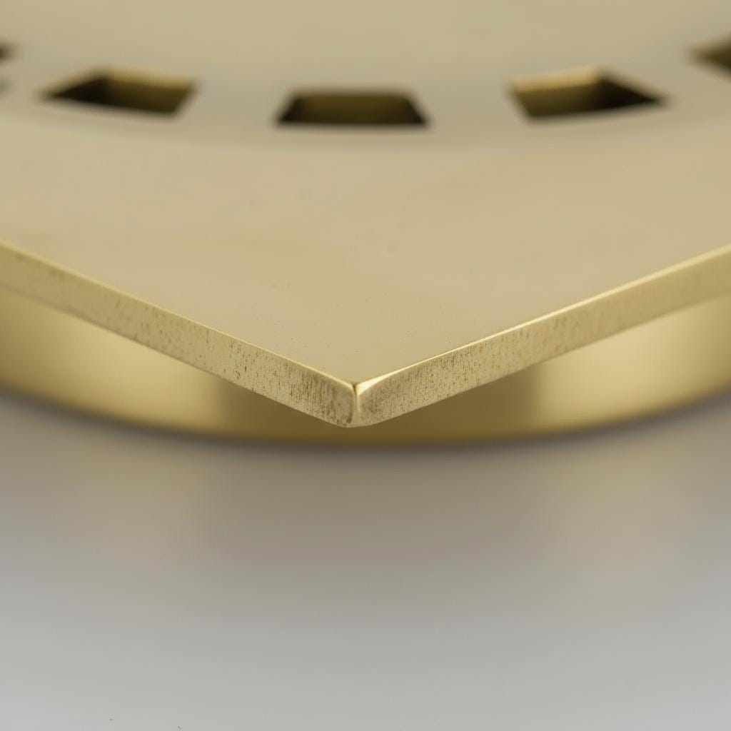 Solid Brass Square Floor Drain Cover – Luxury Shower Drain with Removable Round Strainer for Bathroom