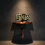 Handmade Turquoise Patina Copper Wall Mount Sink with Faucet for Luxury Artistic Bathroom Designs