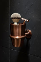 Copper Wall-Mount Toothbrush Holder – Handcrafted Bathroom Cup & Accessories Set