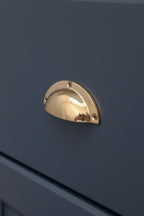 Set of Solid Unlacquered Brass Cabinet Pulls – Minimalist Drawer Handles