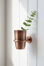 Copper Wall-Mount Toothbrush Holder – Handcrafted Bathroom Cup & Accessories Set