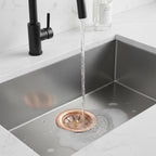 Solid Copper Sink Drain Stopper – Handmade Bathroom & Kitchen Drain Cover, Unlacquered Copper Strainer with Patina