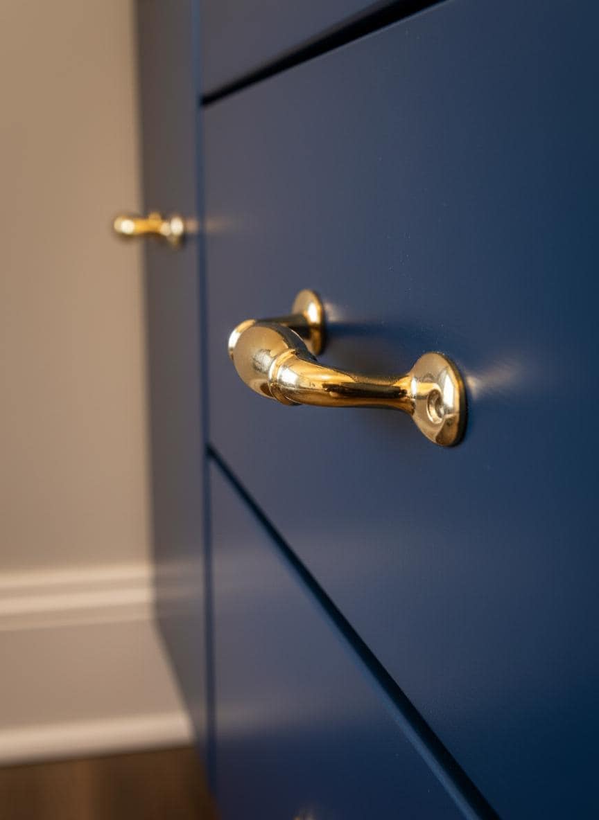 Set of Solid Brass Drawer Handle – Unlacquered Cabinet Pull for Kitchen & Furniture