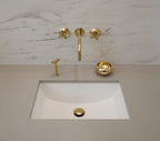Unlacquered Brass Wall-Mount Faucet – Handmade Solid Brass Modern Cross Handle Bathroom Tap