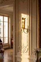 Pair of Brass Wall Candle Holder Handmade Minimalist Sconce Luxury Home Decor