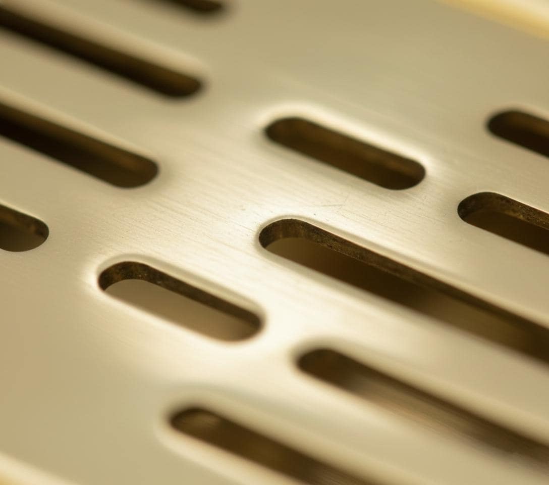 Solid Brass Linear Shower Drain Polished Finish Modern Floor Drain for Luxury Bathrooms