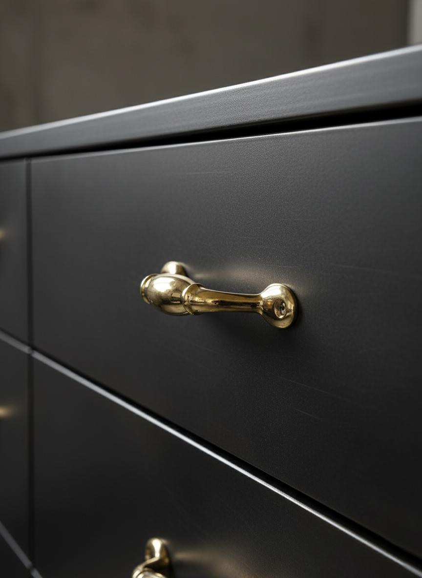 Set of Solid Brass Drawer Handle – Unlacquered Cabinet Pull for Kitchen & Furniture