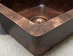 Handmade Hammered Undermount Sink Solid Copper Basin for Rustic Luxury Home Interiors Kitchen Design